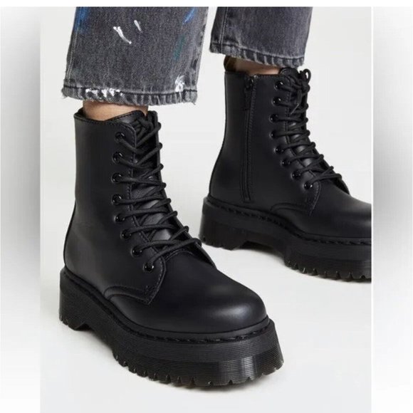 Dr. Martens V Jadon II Mono Platform Lace Up Boot Black Womens US 10; Mens US 9